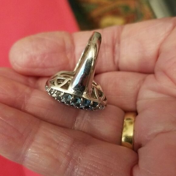 BLUE TOPAZ RING!!! GENUINE STONES !!! NEW!!! Size 8 Women!!! - Picture 6 of 12